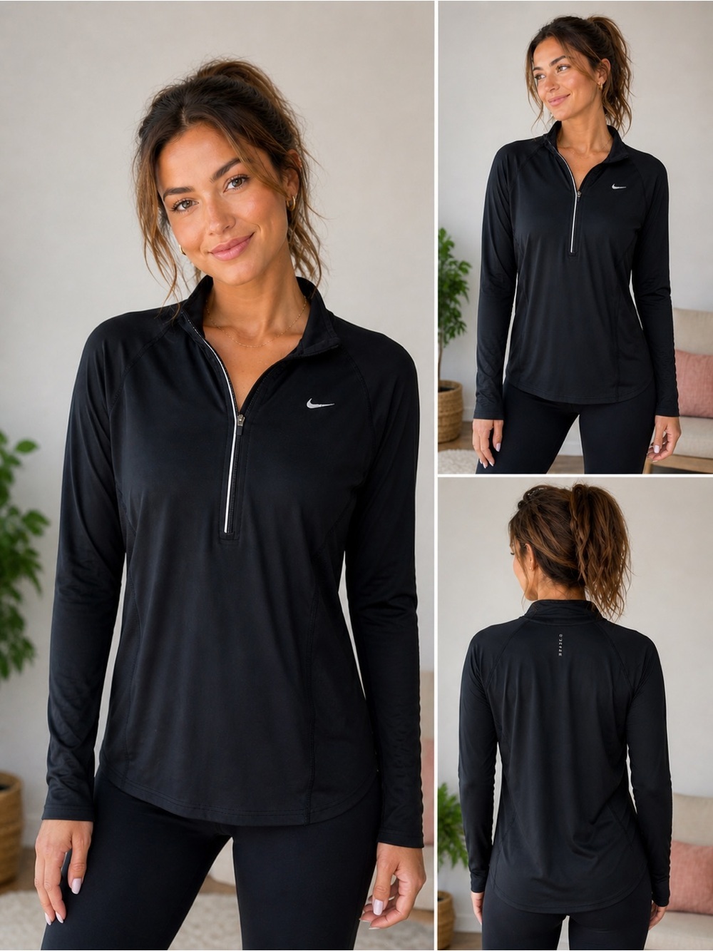 Nike women’s Black Half-Zip Performance Pullover